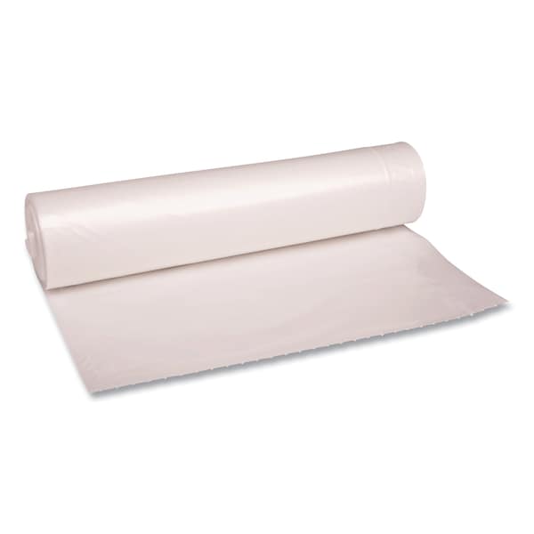 Boardwalk 56 gal Trash Bags, 43 in x 47 in, Heavy-Duty, 1.1 mil, Clear, 100 PK BWK532 - main